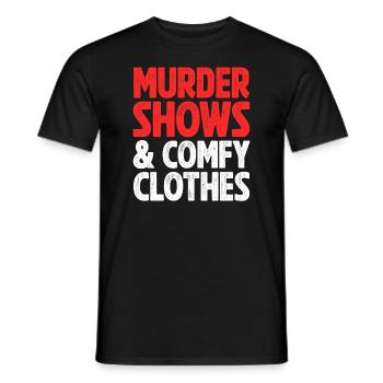 Murder Shows et vêtements confortables - T-shirt homme - noir - Devant - AI Model Male 178 light (178cm)