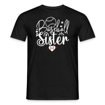 Baseball-Schwester Baseball-Schwester - Männer T-Shirt - Schwarz - Vorne - AI Model Male 178 light (178cm)