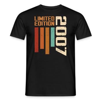 Jahrgang 2007 Geburtstagsgeschenk 2007 Retro 2007 - Männer T-Shirt - Schwarz - Vorne - AI Model Male 178 light (178cm)