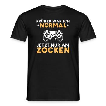I used to be normal, now I'm just gambling - Men's T-Shirt - black - Front - AI Model Male 178 light (178cm)