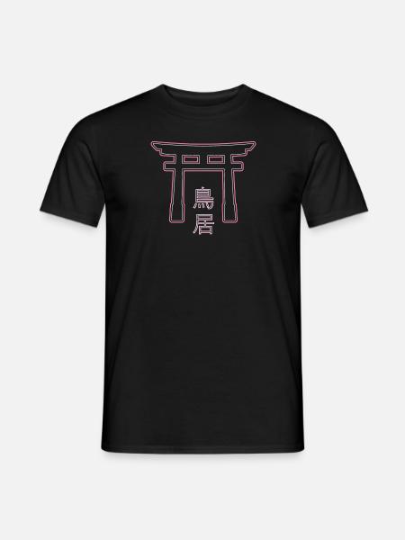 Torii Pink - Männer T-Shirt - Schwarz