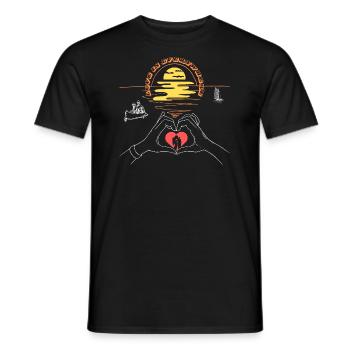Love is everywhere - Männer T-Shirt - Schwarz - Vorne - AI Model Male 178 light (178cm)