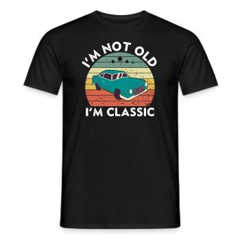 I'm Not Old I'm Classic - Vintage Retro Sunset - Men's T-Shirt - black - Front - AI Model Male 178 light (178cm)