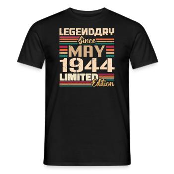 May 1944 May - Jubilee May 1944 - Men's T-Shirt - black - Front - AI Model Male 178 light (178cm)