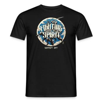 fighting spirit samourai secret art - T-shirt homme - noir - Devant - AI Model Male 178 light (178cm)
