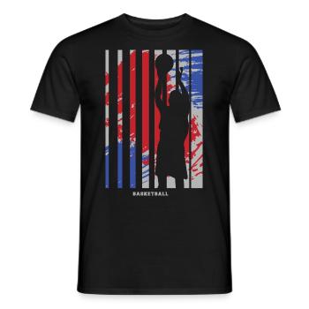 Basket-ball Basketteurs Joueurs - T-shirt homme - noir - Devant - AI Model Male 178 light (178cm)