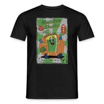 Matcha Shake - Try it! - Männer T-Shirt - Schwarz - Vorne - AI Model Male 178 light (178cm)
