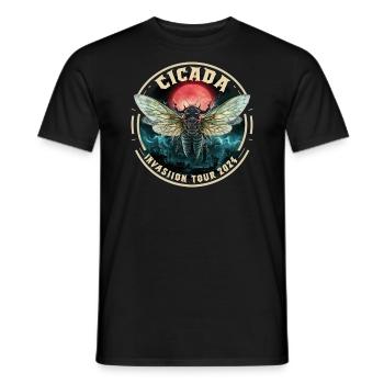 Zikaden-Horrorfilm 2024 - Männer T-Shirt - Schwarz - Vorne - AI Model Male 178 light (178cm)