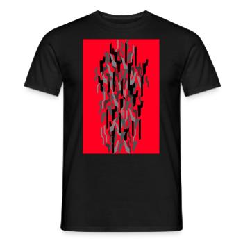 Camouflage Art – Stil trifft Jagd - Männer T-Shirt - Schwarz - Vorne - AI Model Male 178 light (178cm)