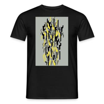 Camouflage Kunst Gelb Gaming - Männer T-Shirt - Schwarz - Vorne - AI Model Male 178 light (178cm)