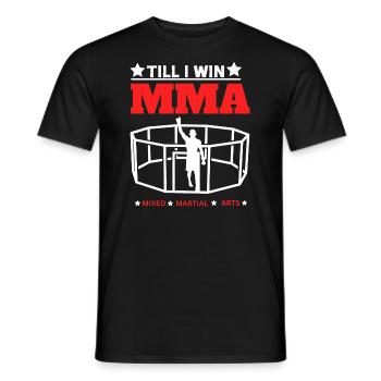 MMA Till I WIN - Männer T-Shirt - Schwarz - Vorne - AI Model Male 178 light (178cm)