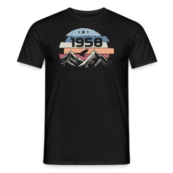 Original 1958 Jahrgang 1958 Geburtstag 1958 - Männer T-Shirt - Schwarz - Vorne - AI Model Male 178 light (178cm)