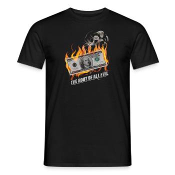 The Root Of All Evil - Men's T-Shirt - black - Front - AI Model Male 178 light (178cm)