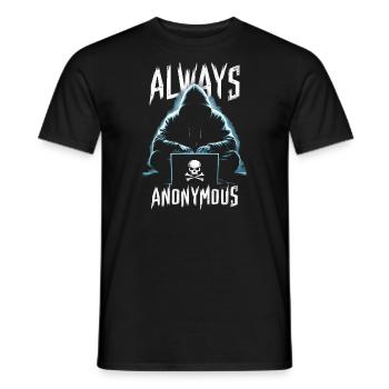 Always Anonymous - Men's T-Shirt - black - Front - AI Model Male 178 light (178cm)