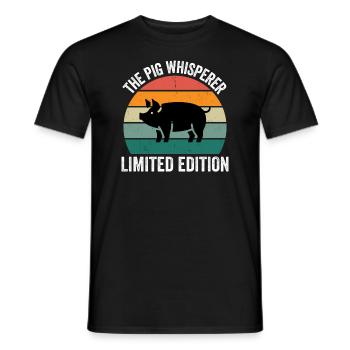 Le chuchoteur de cochons - T-shirt homme - noir - Devant - AI Model Male 178 light (178cm)