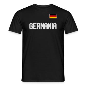 Germany jersey look GERMANIA with flag flag - Men's T-Shirt - black - Front - AI Model Male 178 light (178cm)