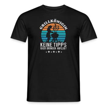 GRILLKÖNIGIN Die Herrin der Grills - Männer T-Shirt - Schwarz - Vorne - AI Model Male 178 light (178cm)