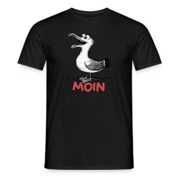 Moin Seagull - Men's T-Shirt - black - Front - AI Model Male 178 light (178cm)