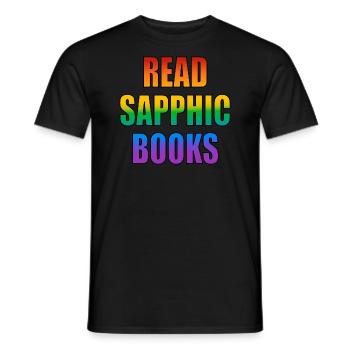 Lire des livres saphiques - T-shirt homme - noir - Devant - AI Model Male 178 light (178cm)