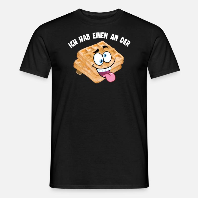 Ich hab einen an der Waffel - Männer T-Shirt - Schwarz