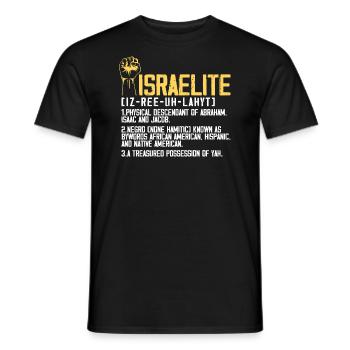 Israelite Meaning - Men's T-Shirt - black - Front - AI Model Male 178 light (178cm)