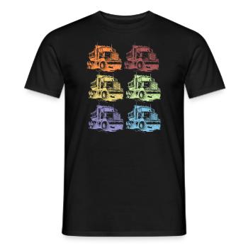 Retro Truck Driver Gift - Men's T-Shirt - black - Front - AI Model Male 178 light (178cm)