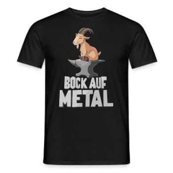Bock auf Metal - Männer T-Shirt - Schwarz - Vorne - AI Model Male 178 light (178cm)