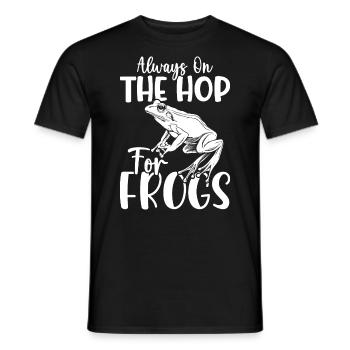FroschfAlways On The Hop For Frogs Catching Advent - Männer T-Shirt - Schwarz - Vorne - AI Model Male 178 light (178cm)