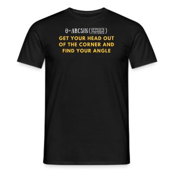 Funny Trigonometry Math Pun | Mathematician - Men's T-Shirt - black - Front - AI Model Male 178 light (178cm)