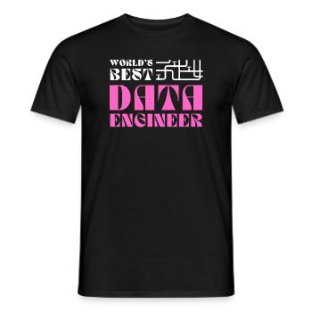 Data Engineer Scientist Analyst AI KI Daten Nerd - Men's T-Shirt - black - Front - AI Model Male 178 light (178cm)