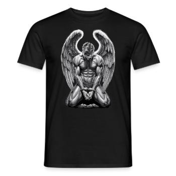 Fallen Angel Gebrochener Engel Engelsflügel - Männer T-Shirt - Schwarz - Vorne - AI Model Male 178 light (178cm)