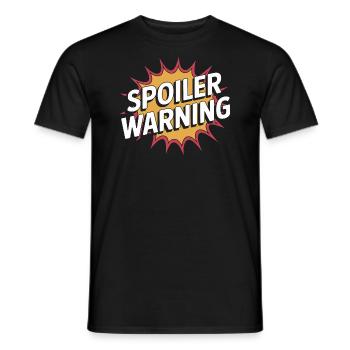 Spoiler Warning - T-shirt homme - noir - Devant - AI Model Male 178 light (178cm)
