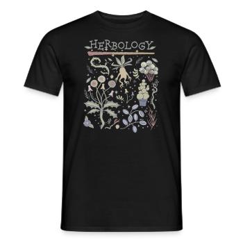 Harry Potter Herbology Herbes Botaniques Design - T-shirt homme - noir - Devant - AI Model Male 178 light (178cm)