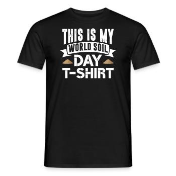 C’est ma Journée mondiale des sols Design Sciences de la Terre - T-shirt homme - noir - Devant - AI Model Male 178 light (178cm)