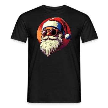 Cool Santa Claus - Men's T-Shirt - black - Front - AI Model Male 178 light (178cm)