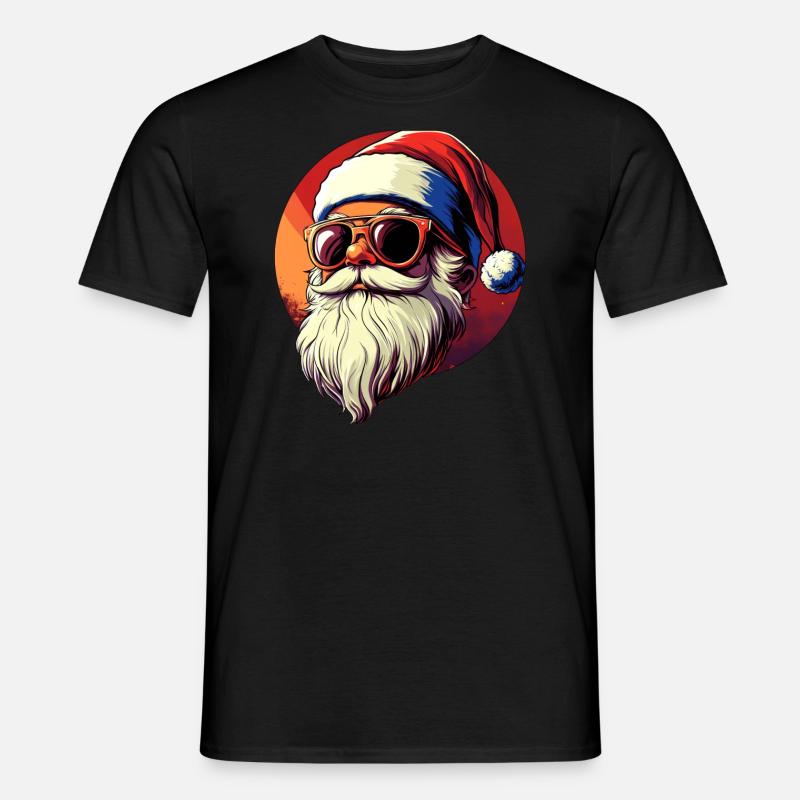 Cooler Weihnachtsmann - Männer T-Shirt - Schwarz