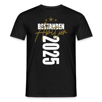 Abitur Bestanden 2025 - Männer T-Shirt - Schwarz - Vorne - AI Model Male 178 light (178cm)