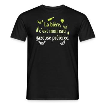 Dad Dad Humor Joke Gift Favorite Beer - Men's T-Shirt - black - Front - AI Model Male 178 light (178cm)