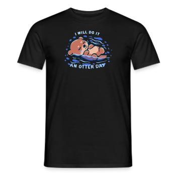 Ein Otter-Tag - Männer T-Shirt - Schwarz - Vorne - AI Model Male 178 light (178cm)