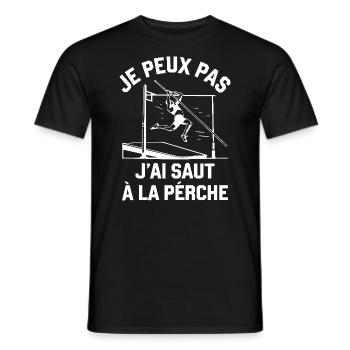 I Can't I Stabhochsprung Lustiger Stabhochsprung - Männer T-Shirt - Schwarz - Vorne - AI Model Male 178 light (178cm)