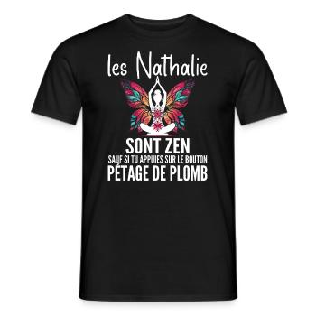 Surprise Humor for Woman Nathalie - Men's T-Shirt - black - Front - AI Model Male 178 light (178cm)