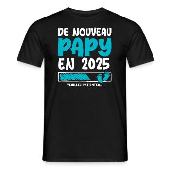 2025 wieder Opa - Männer T-Shirt - Schwarz - Vorne - AI Model Male 178 light (178cm)