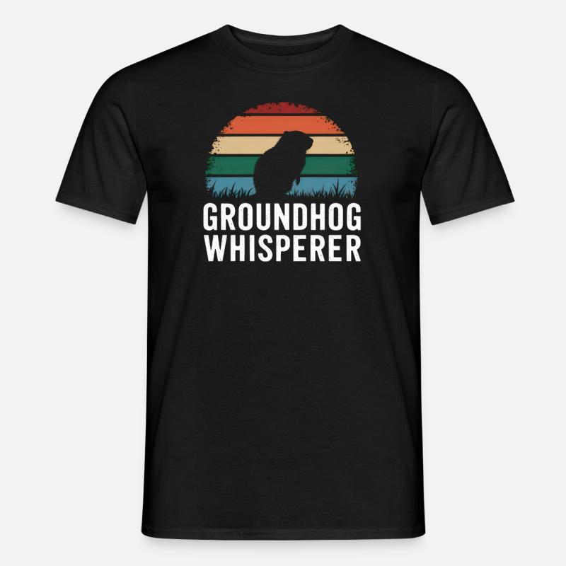 Groundhog Whisperer - Männer T-Shirt - Schwarz