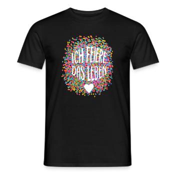 Je célèbre la vie - T-shirt homme - noir - Devant - AI Model Male 178 light (178cm)