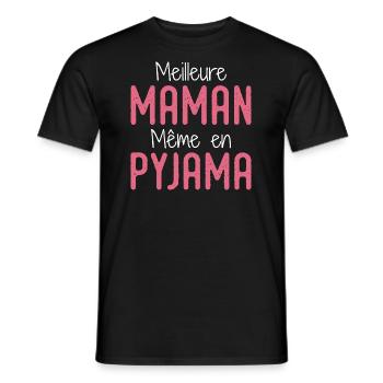 Beste Mutter Pyjama Geschenk Frau Humor - Männer T-Shirt - Schwarz - Vorne - AI Model Male 178 light (178cm)