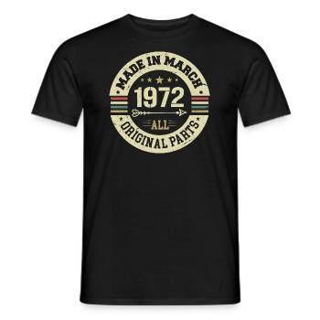 Légendaire depuis mars 1972 - T-shirt homme - noir - Devant - AI Model Male 178 light (178cm)