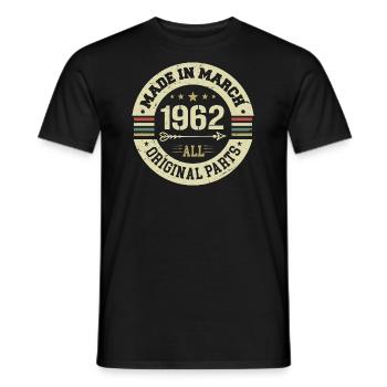 Légendaire depuis mars 1962 - T-shirt homme - noir - Devant - AI Model Male 178 light (178cm)