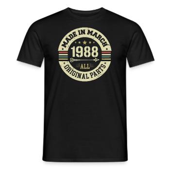Legendary since March 1988 - Men's T-Shirt - black - Front - AI Model Male 178 light (178cm)