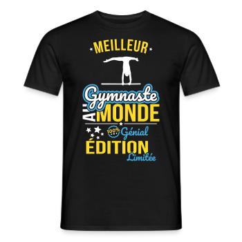 Best Gymnast in the World - 100% Awesome - Men's T-Shirt - black - Front - AI Model Male 178 light (178cm)