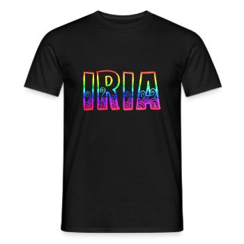 iria rs arc-en-ciel - T-shirt homme - noir - Devant - AI Model Male 178 light (178cm)